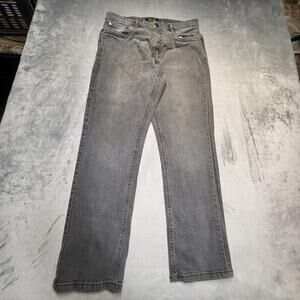 Urban Star Jeans Mens 32x30 Black Stretch Denim Straight Leg 5 Pocket Faded